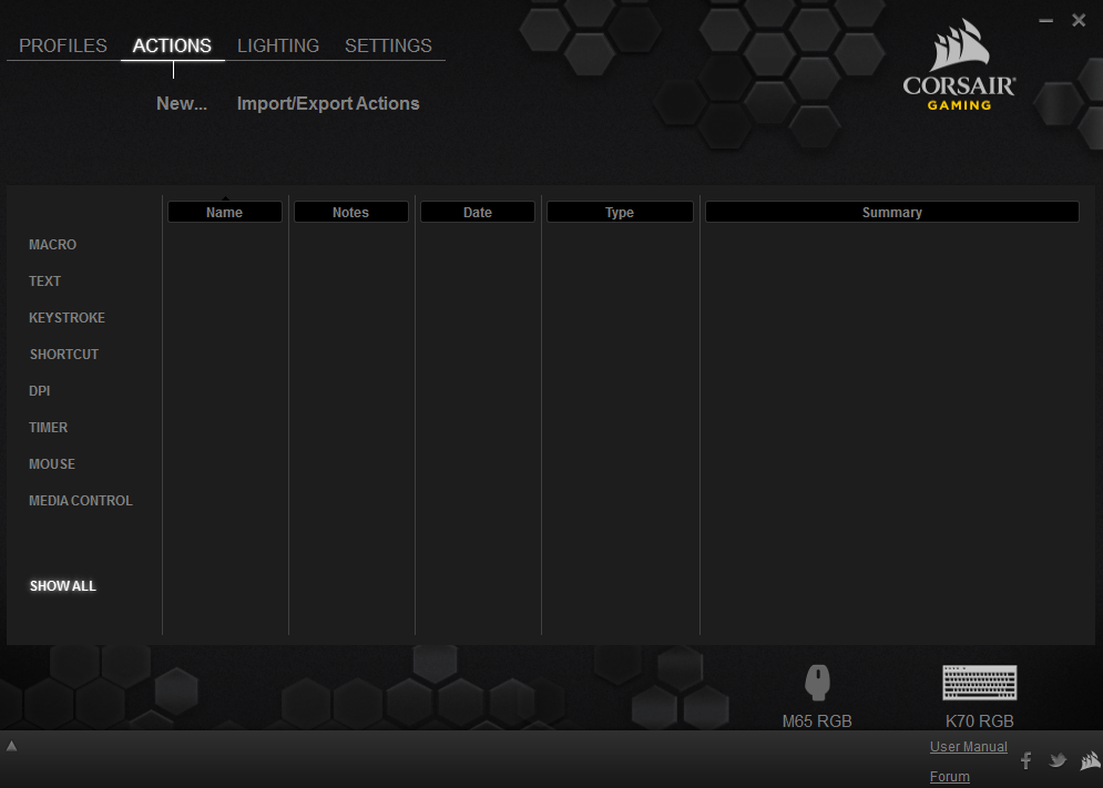 Corsair Gaming K70 RGB Mechanical Gaming Keyboard CUE Software2