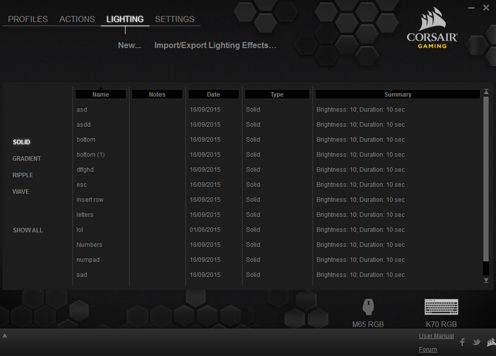 Corsair Gaming K70 RGB Mechanical Gaming Keyboard CUE Software3