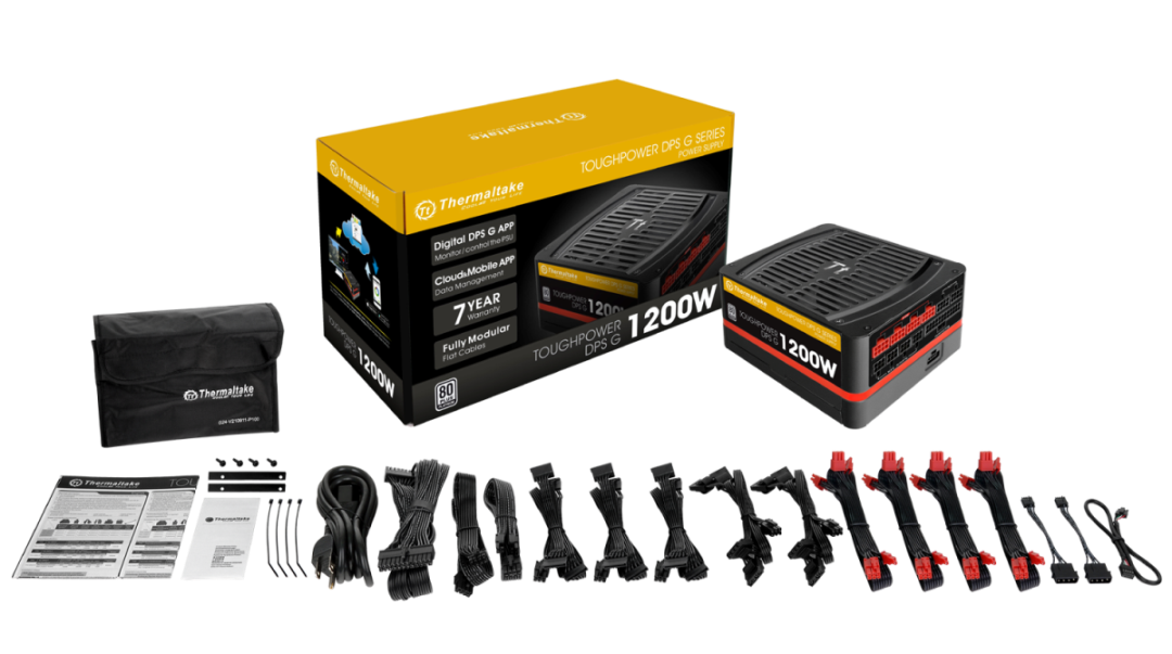 Thermaltake Toughpower DPS G Platinum 1200W-Packaging & Parts