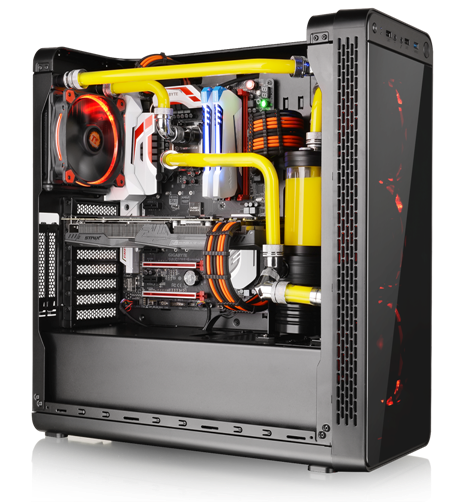 Thermaltake View 27 supports motherboards up to standard ATX, a tower CPU cooler with maximum height 155mm