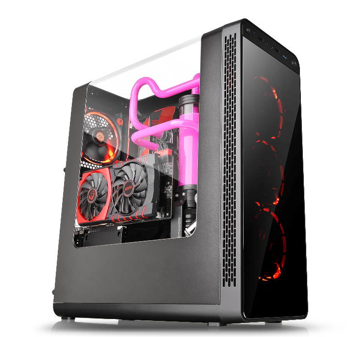 Thermaltake View27 with the enlarged window panel with wraparound design