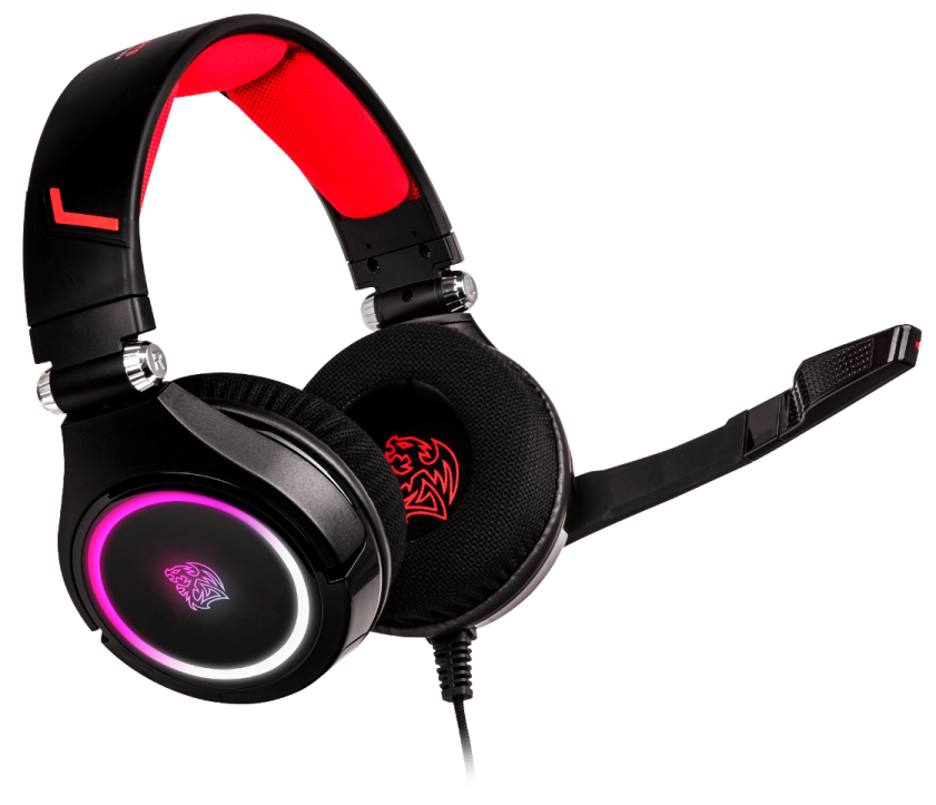 Tt eSPORTS CRONOS RGB 7.1 Gaming Headset featuring powerful 40mm neodymium magnetic drivers and latest internal digital sound tech