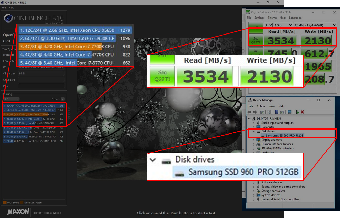 Deskmini 110 with i7-7700k and samsung 960