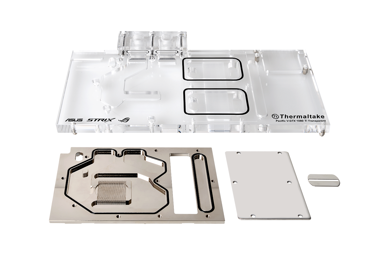 Thermaltake Pacific V-GTX 1080Ti Transparent Water Block (For ASUS ROG)_Unique Micro-Channel Structure