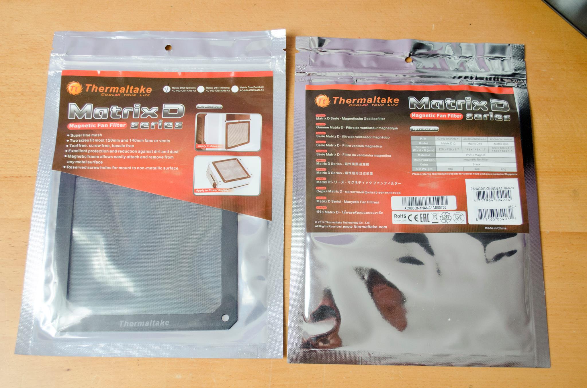 Thermaltake matrix d dust filters 1