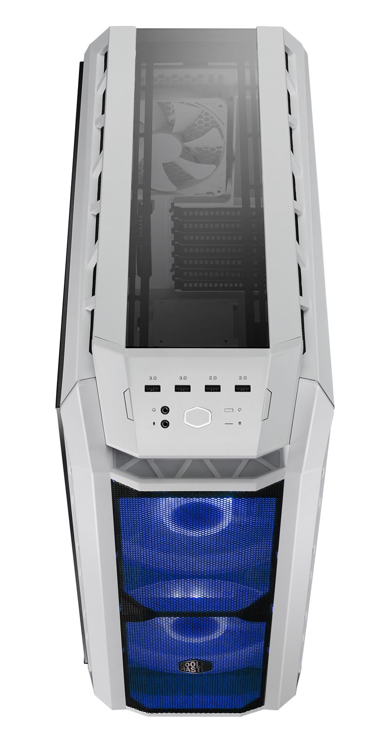 H500P MESH WHITE front and top light Blue
