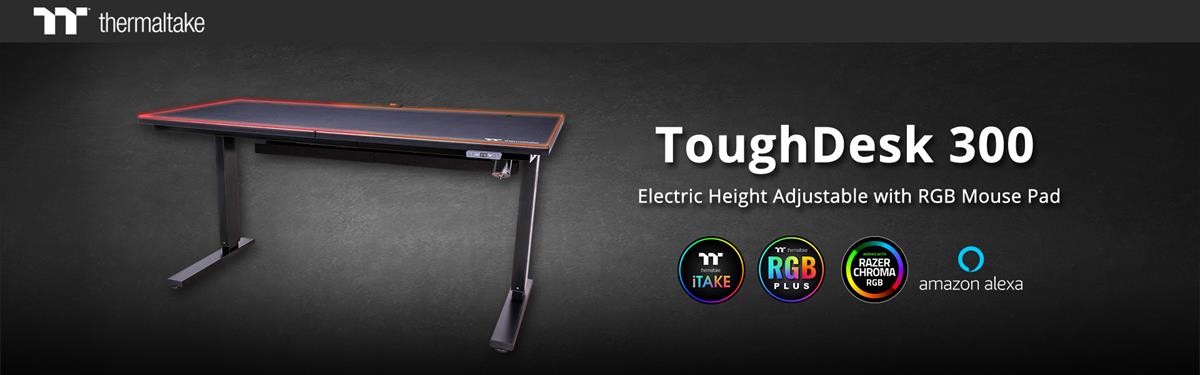 The New Thermaltake ToughDesk 300 with Built in RGB Mouse Pad 2