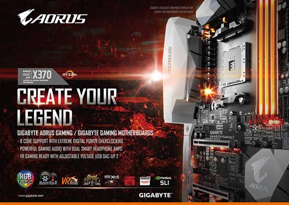 GIGABYTE Announces AM4 Ryzen Support