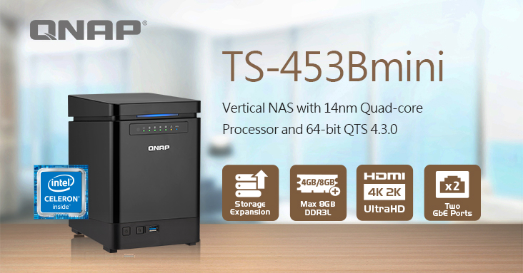 QNAP Announces the TS-453Bmini Vertical NAS