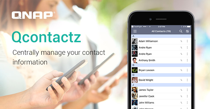 QNAP Releases the Qcontactz Mobile App for Centrally Managing Contact Information on the QNAP NAS