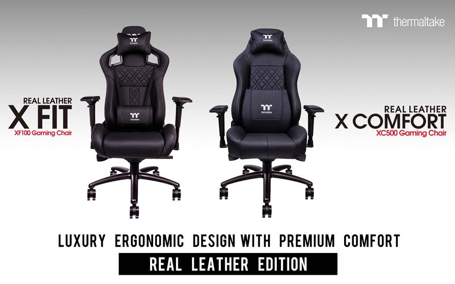 Tt eSPORTS Announces X-FIT & X-COMFORT Real Leather Edition Professional Gaming Chairs