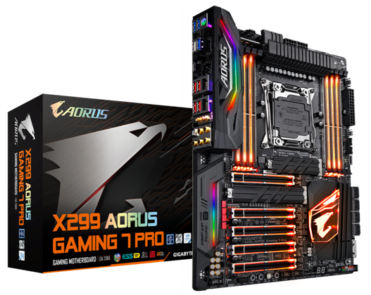 GIGABYTE Unveils X299 AORUS Gaming 7 Pro Motherboard