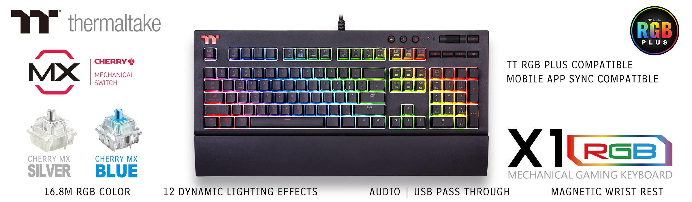 Thermaltake Announces X1 RGB Cherry MX Mechanical Gaming Keyboard at CES 2018