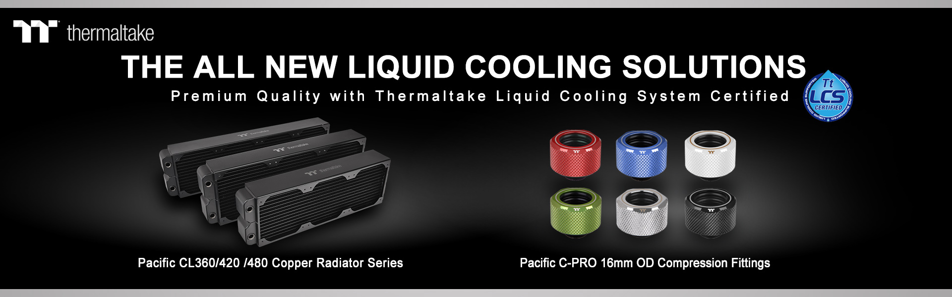 Thermaltake New Pacific CL Copper Radiators Series with 7 New Liquid Cooling Products at CES 2018