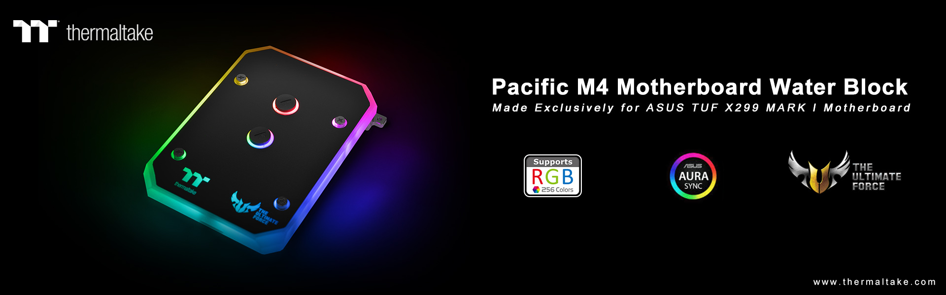 Thermaltake Partners with ASUS to Launch New Pacific M4 Motherboard Water Block