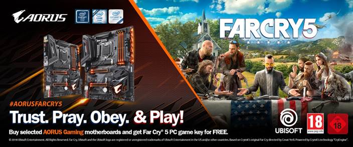 GET Far Cry® 5 WITH AORUS GAMING MOTHERBOARDS