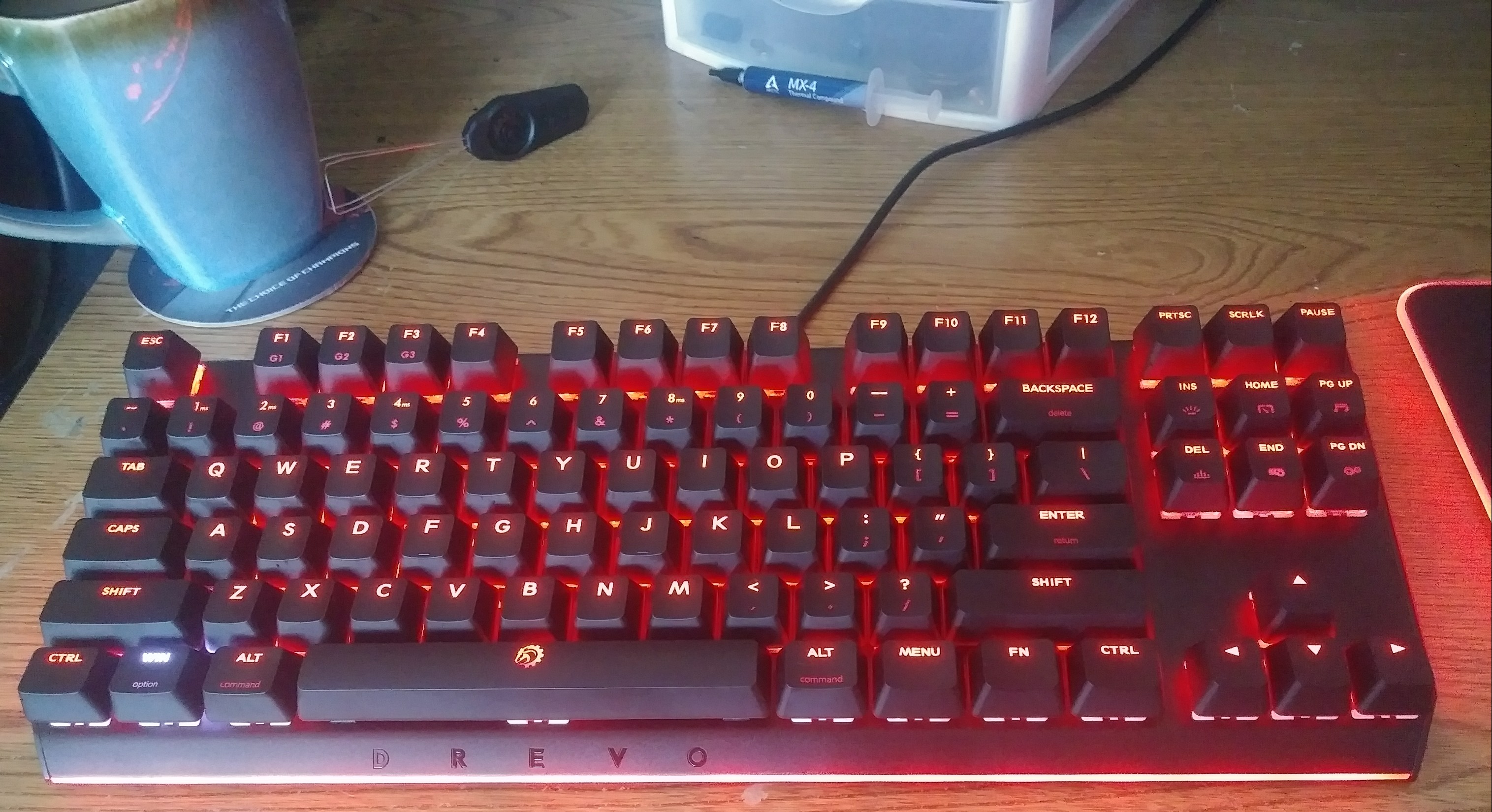 DREVO Blademaster TE 87-Key Mechanical RGB Keyboard with Genius-Knob