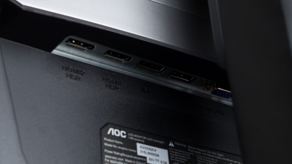 AOC Agon monitor review ports2