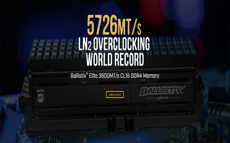 Micron Memory Sets New DDR4 Overclocking World Record