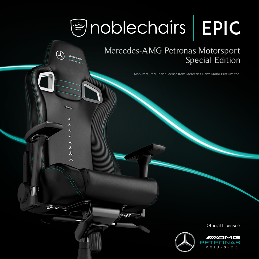 noblechairs introduces the official licensed gaming chair for the Mercedes-AMG Petronas Esports Team