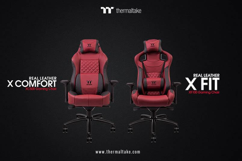 Thermaltake Gaming Announce  New X-FIT & X-COMFORT Real Leather Edition Professional Gaming Chair in Burgundy Red