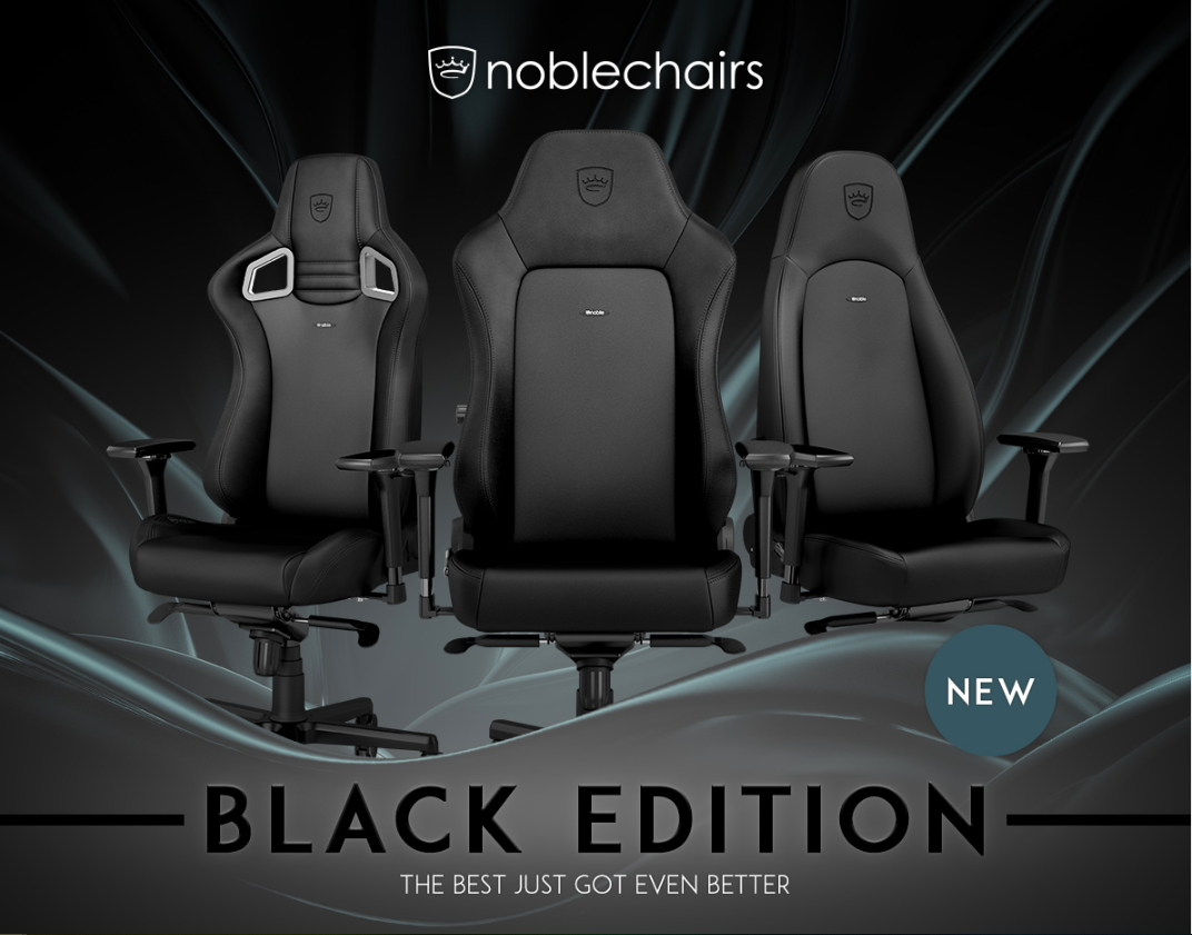 noblechairs New Black Edition Gaming Chairs – Always Breathing