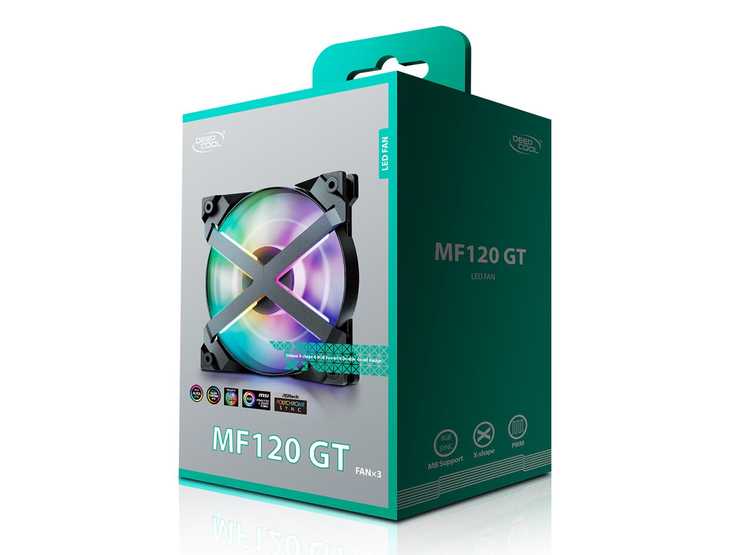 DeepCool Launches New Unique X-Frame MF120 GT A-RGB Fans