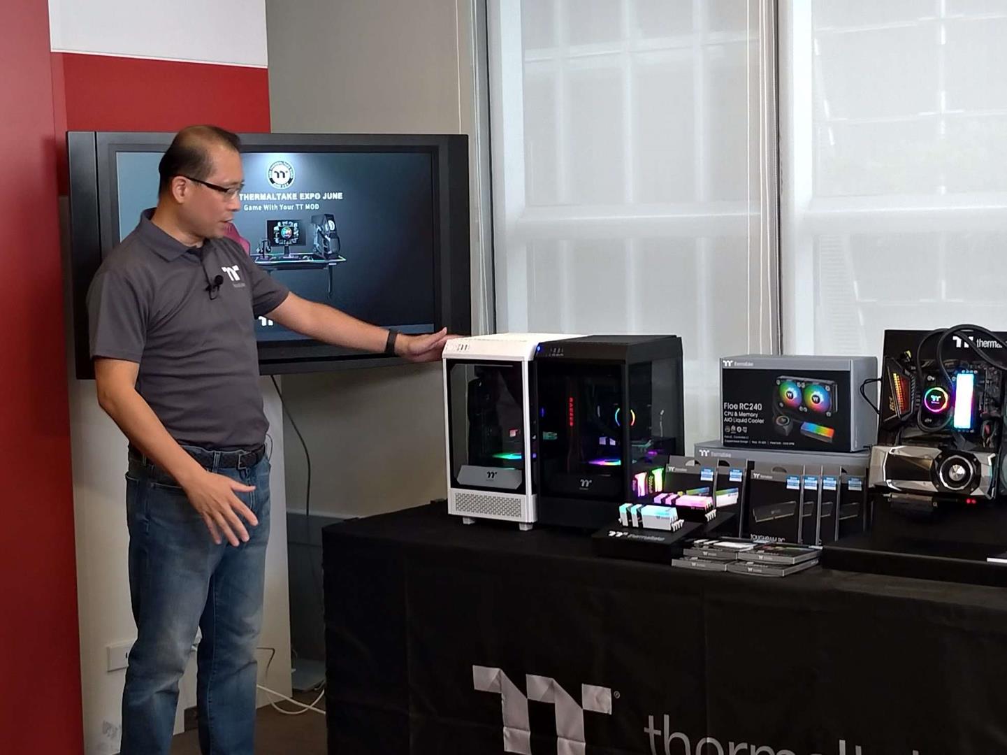 Thermaltake CEOChairman Kenny Lin unveils The Tower 100 2