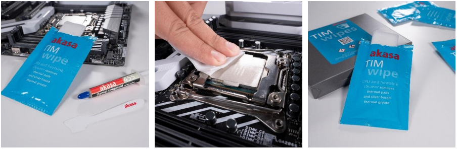 Akasa releases new TIM Wipes for easy thermal paste cleaning