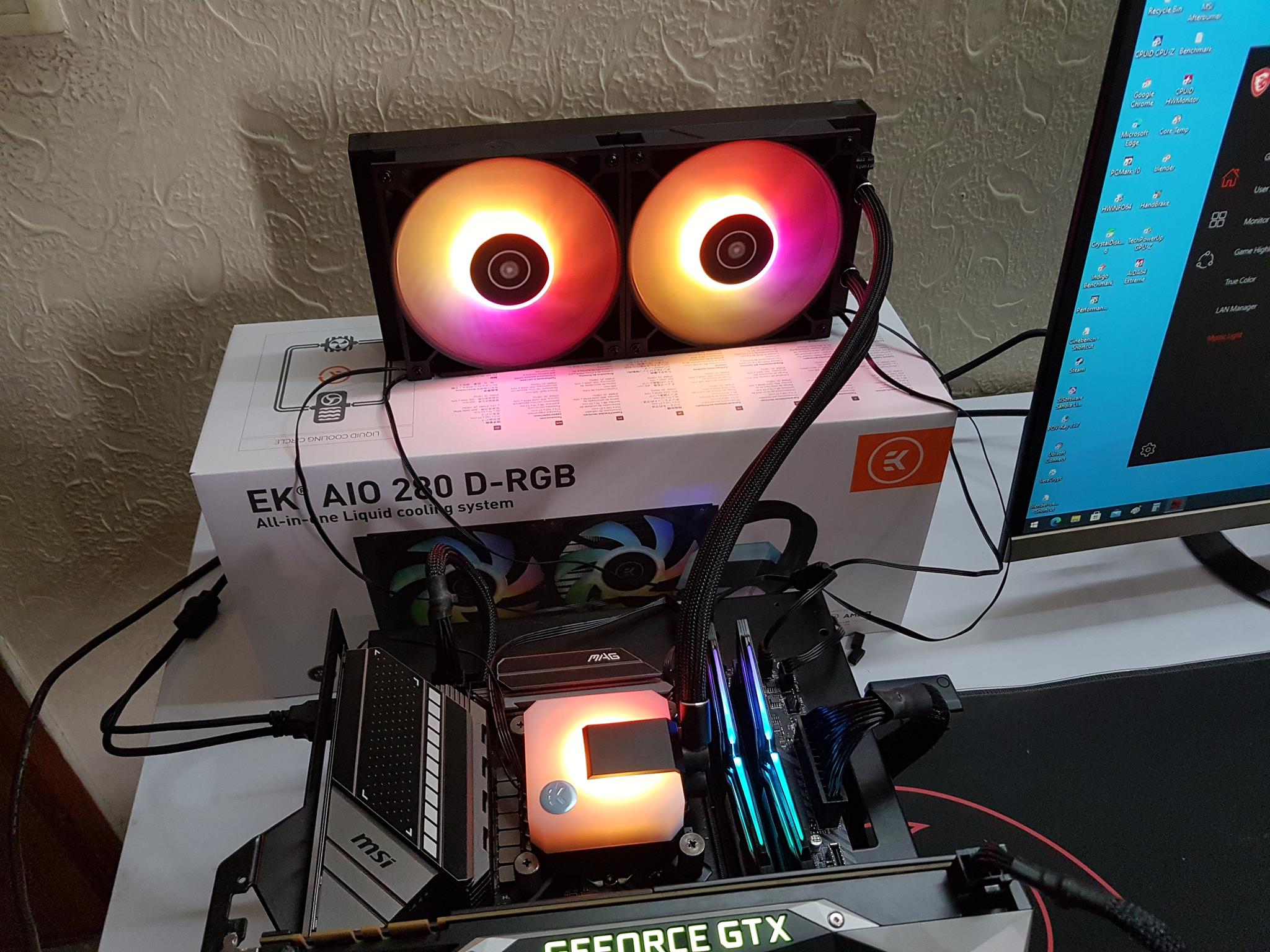 Used - Very Good: EK 240mm AIO D-RGB All-in-One Liquid CPU Cooler