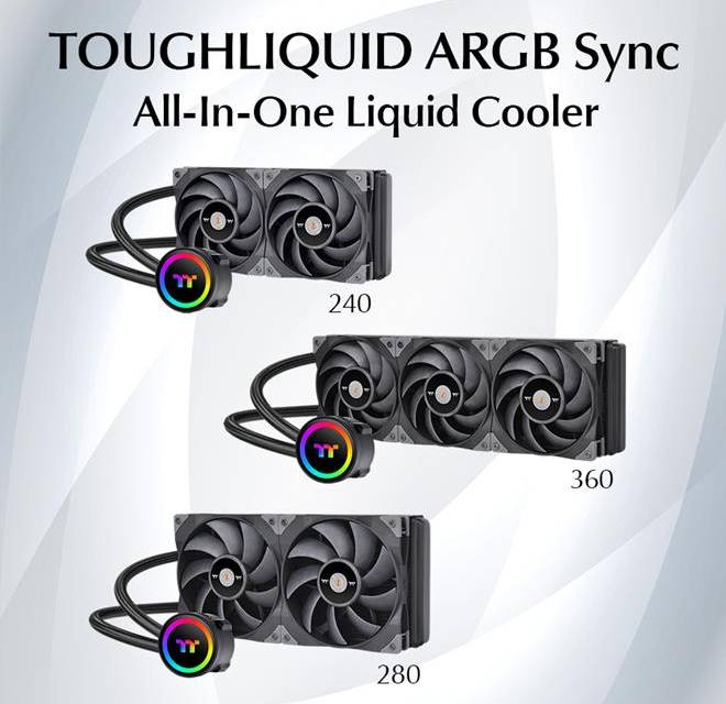 Thermaltake Announces TOUGHLIQUID 240/280/360 ARGB Sync All-In-One Liquid Coolers