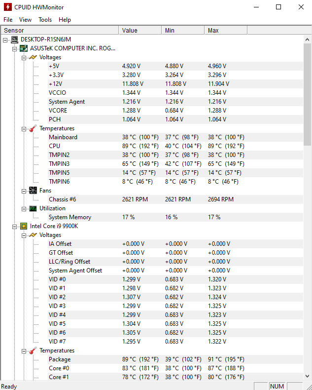 Voltage Read Outs