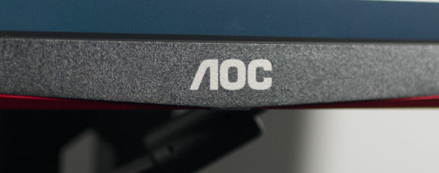 AOC 24G2ZU aoc logo front of monitopr