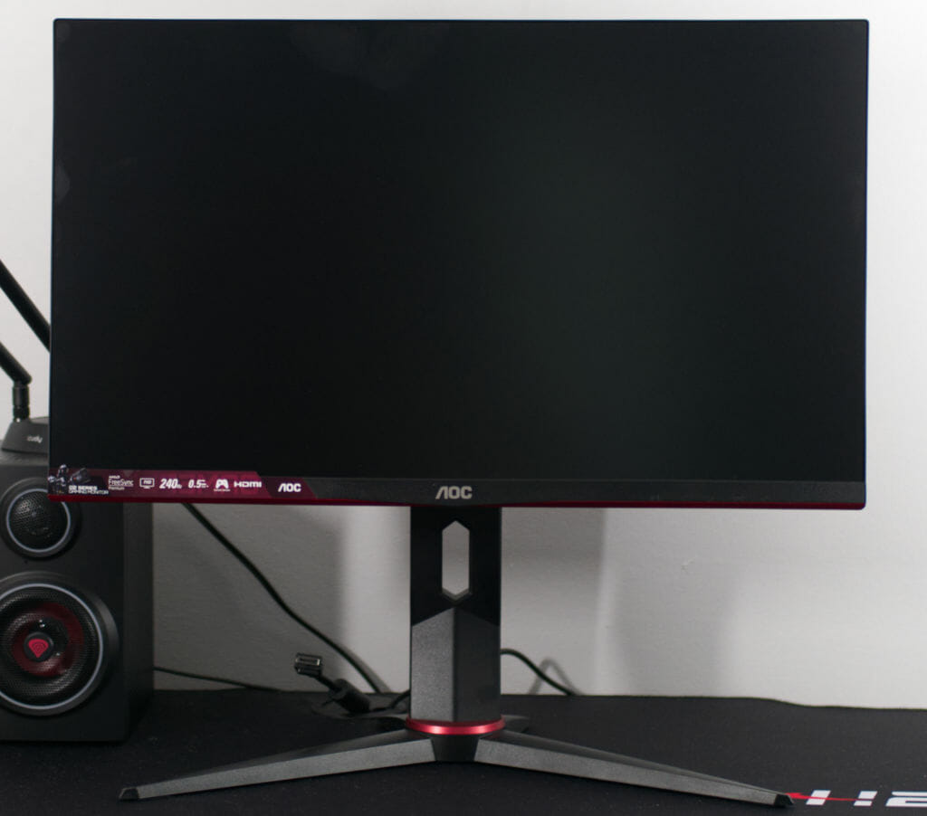 AOC 24G2ZU gaming monitor front facing