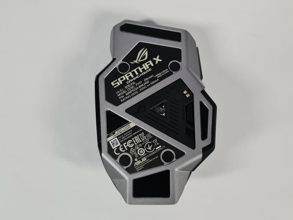 ASUS ROG Spatha X Wireless Gaming Mouse underside 