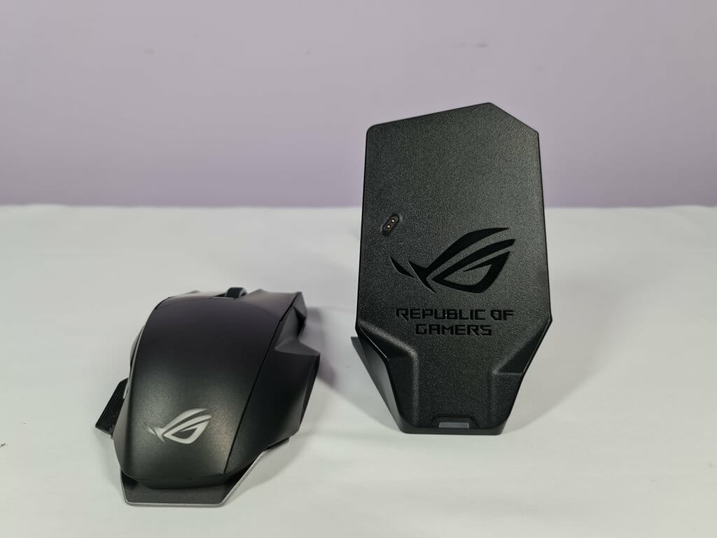 ASUS ROG SPATHA X WIRELESS GAMING MOUSE mouse with charger