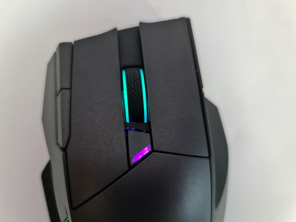 ASUS ROG SPATHA X WIRELESS GAMING MOUSE rgb scroll wheel