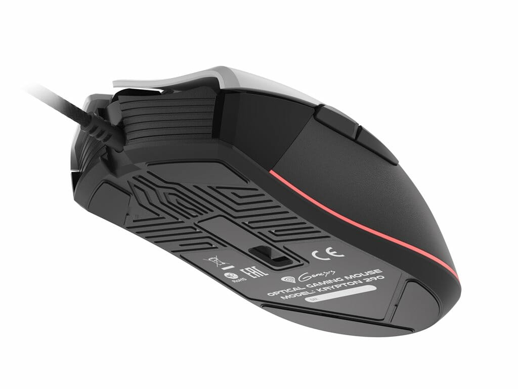 Genesis Krypton 290 gaming mouse underside 