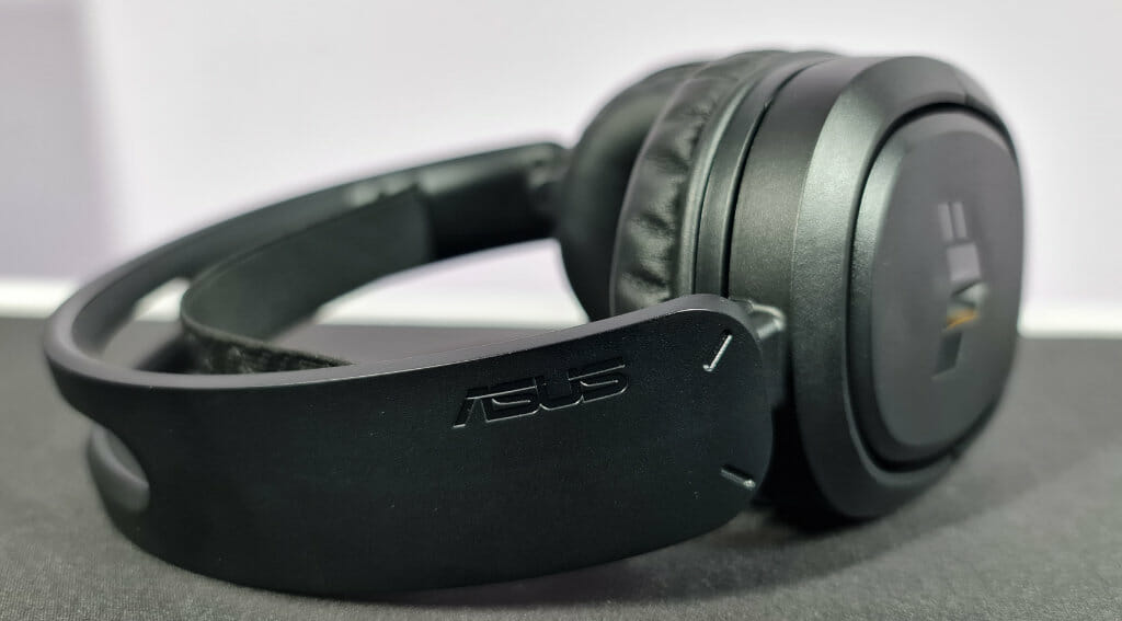 ASUS TUF GAMING H1 WIRELESS GAMING HEADSET Review headband asus logo