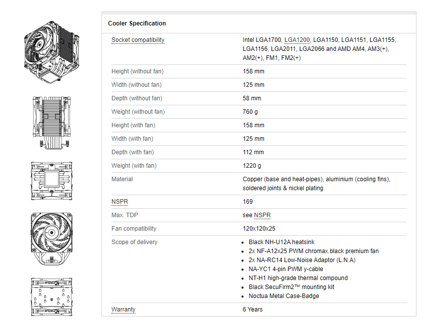 Heatsink Specs