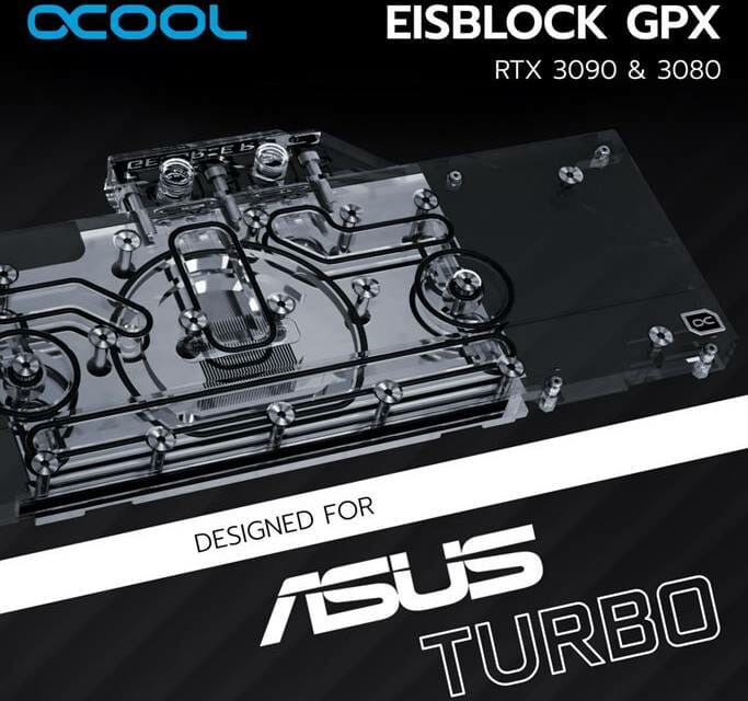 Alphacool Water Cooled GPU Block for ASUS Turbo RTX 3080/3090