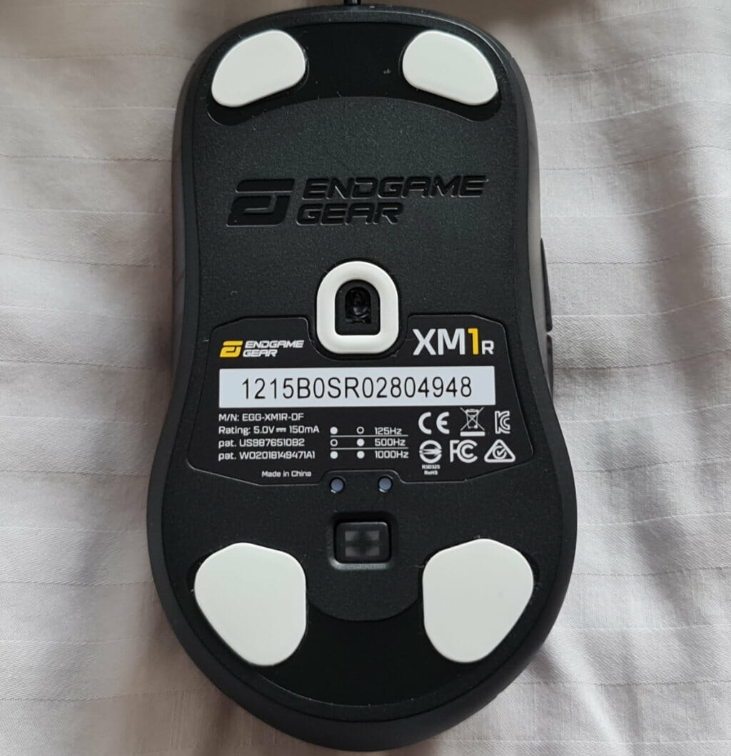 endgame gear xm1r mouse bottom side