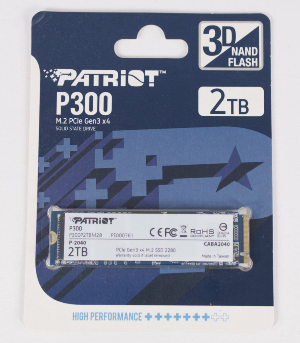 patriot p300 2TB M.2 ssd packaging front