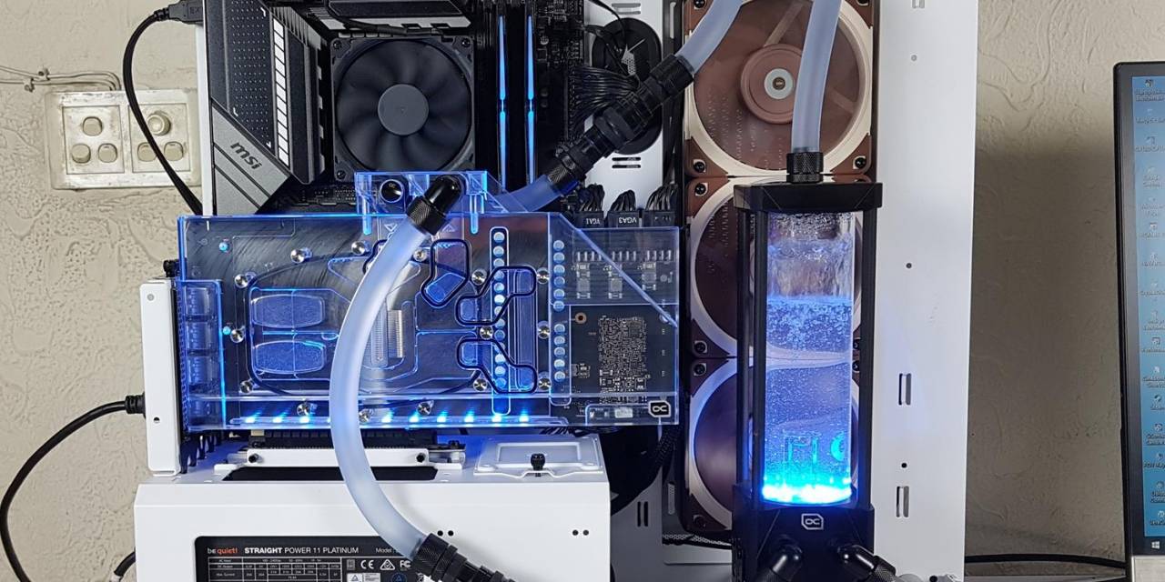 Alphacool Eisblock Aurora Acrylic GPX-N 3080/3090 SUPRIM X with Backplate Review ft GELID GP Extreme