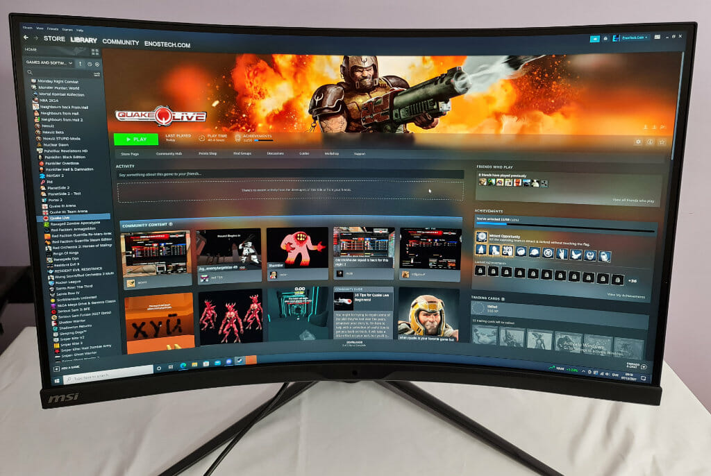 MSI MPG ARTYMIS 323CQR Curved Gaming Monitor Review quake live