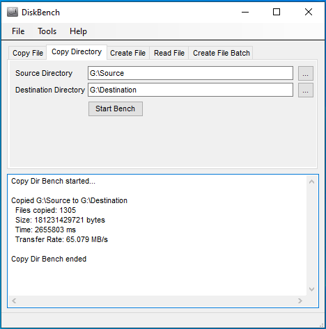 DiskBench Copy Dir