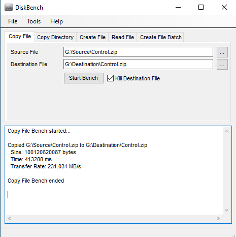 DiskBench Copy File