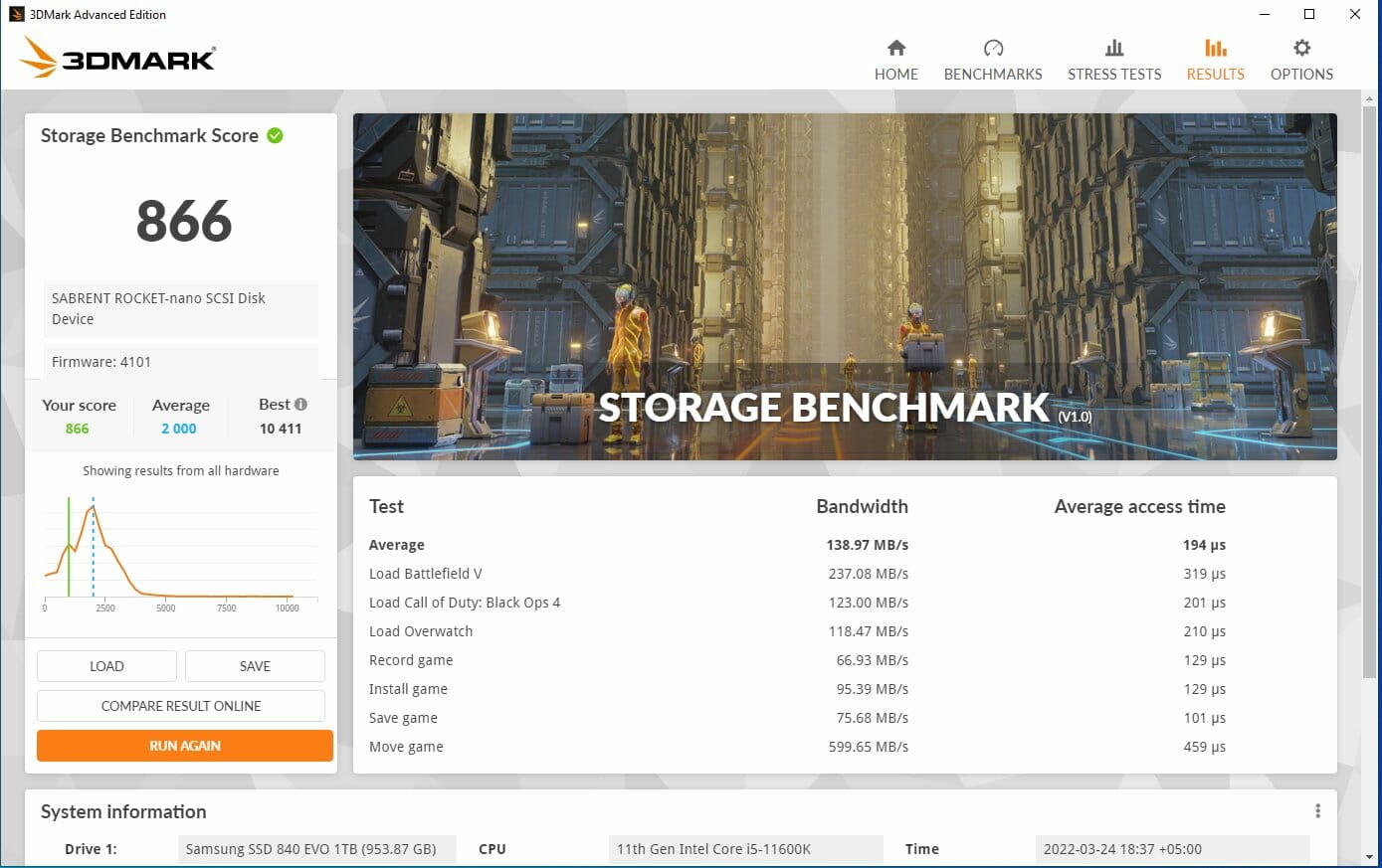 3DMark Storage