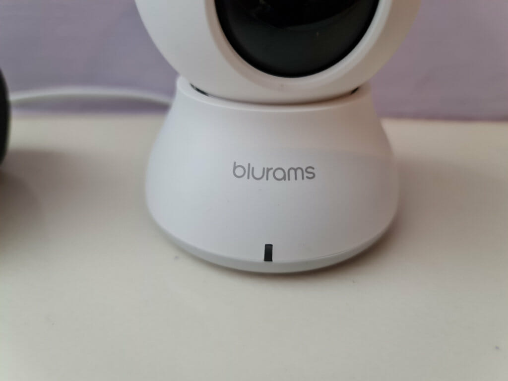 Blurams PTZ Dome Security Camera 2K A31 logo and indicator light