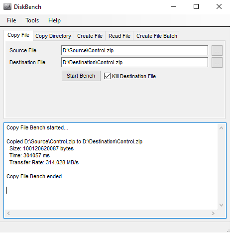 DiskBench CopyFile